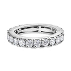Moissanite Full Eternity Band Ring in Platinum Overlay Sterling Silver 1.96 Ct.