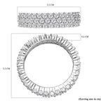 Moissanite Cluster Ring in Platinum Overlay Sterling Silver 2.10 Ct.