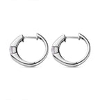 Moissanite (Asscher Cut) Hoop Earrings in Platinum Overlay Sterling Silver 1.34 Ct, Silver Wt. 6.39 Gms