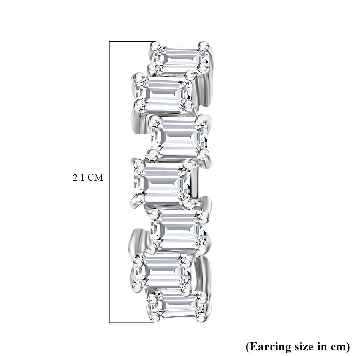 Moissanite Reborn Hoop Earrings in Platinum Overlay Sterling Silver 2.89  Ct. 7794701 5