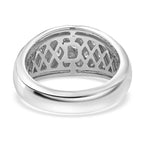 GRA Certified D-VVS1 Moissanite Ring in Rhodium Overlay Sterling Silver, 1.28 Ct, Silver Wt. 7.80 Gms.