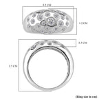 GRA Certified D-VVS1 Moissanite Ring in Rhodium Overlay Sterling Silver, 1.28 Ct, Silver Wt. 7.80 Gms.