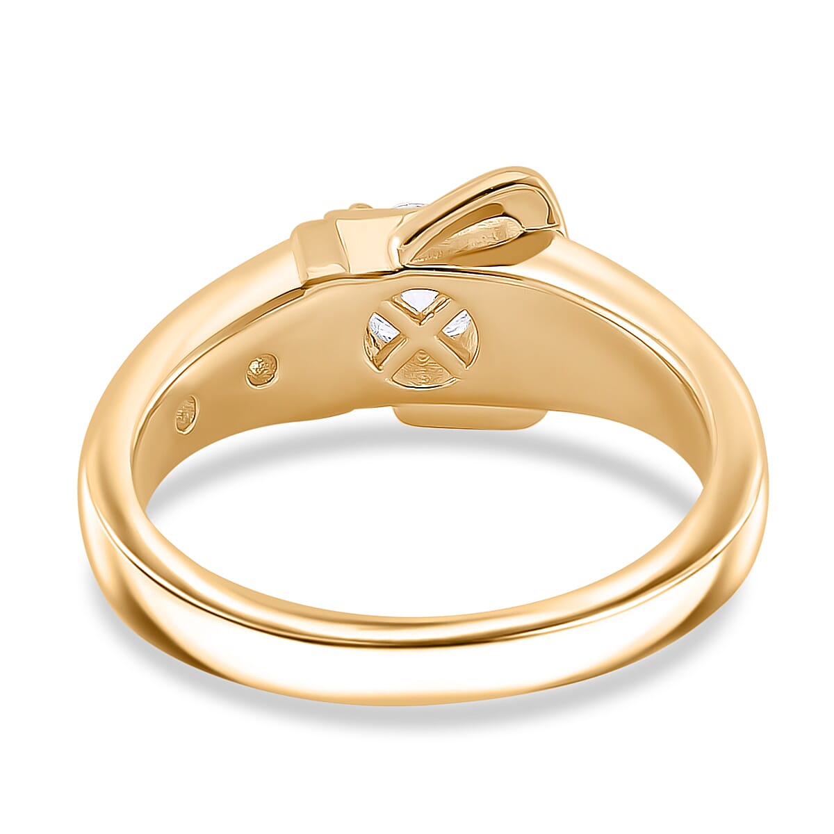 RADIANTA GRA Certified Moissanite D-VVS1 Ring in 18K Vermeil Yellow Gold Plated Sterling Silver 8085901 4