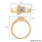 Premium Moissanite GRA Certified (VVS1-D) Ring in 18K Vermeil Yellow Gold Plated Sterling Silver