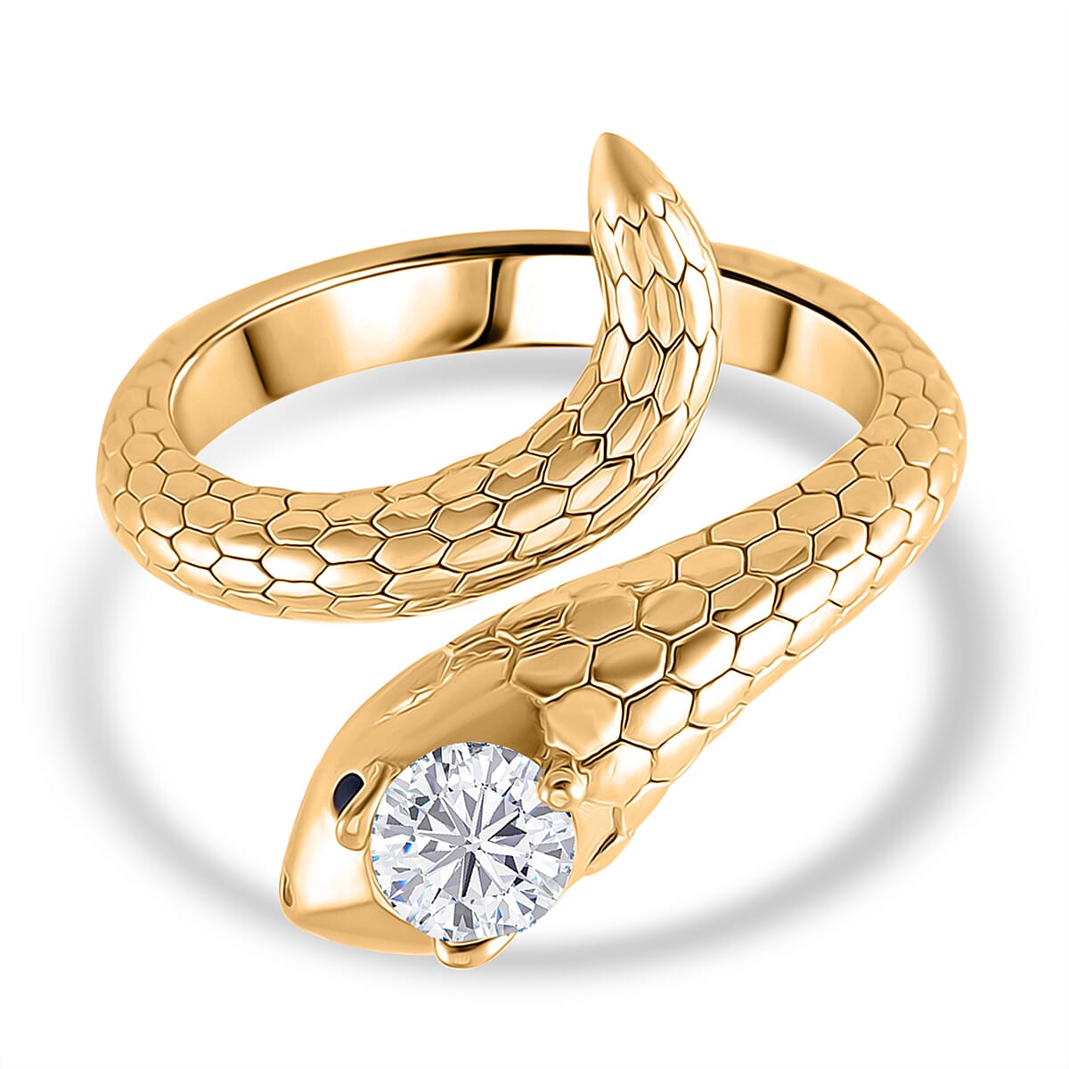 RADIANTA GRA Certified Moissanite D-VVS1 Ring in 18K Vermeil Yellow Gold Plated Sterling Silver 8085922 0