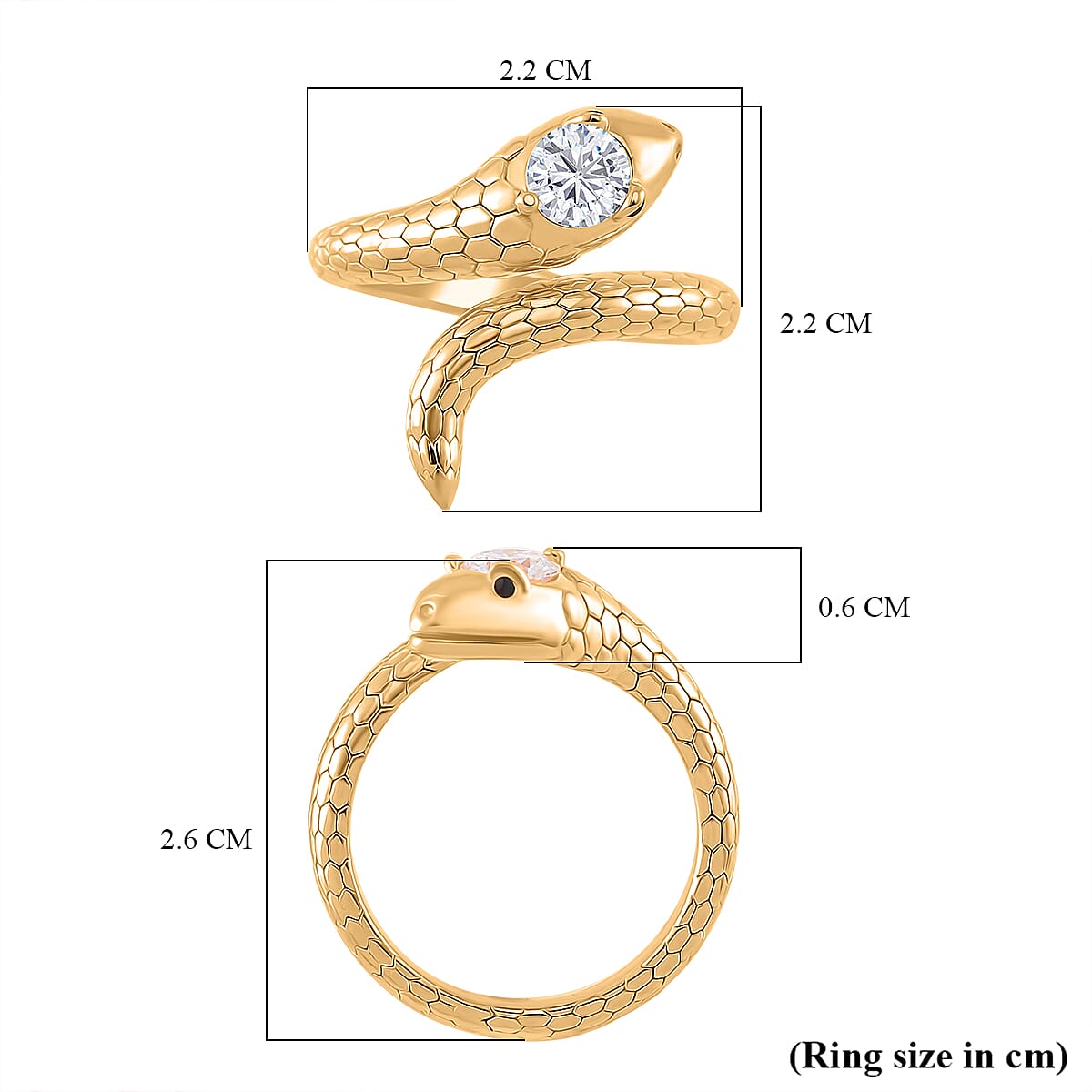 RADIANTA GRA Certified Moissanite D-VVS1 Ring in 18K Vermeil Yellow Gold Plated Sterling Silver 8085922 5