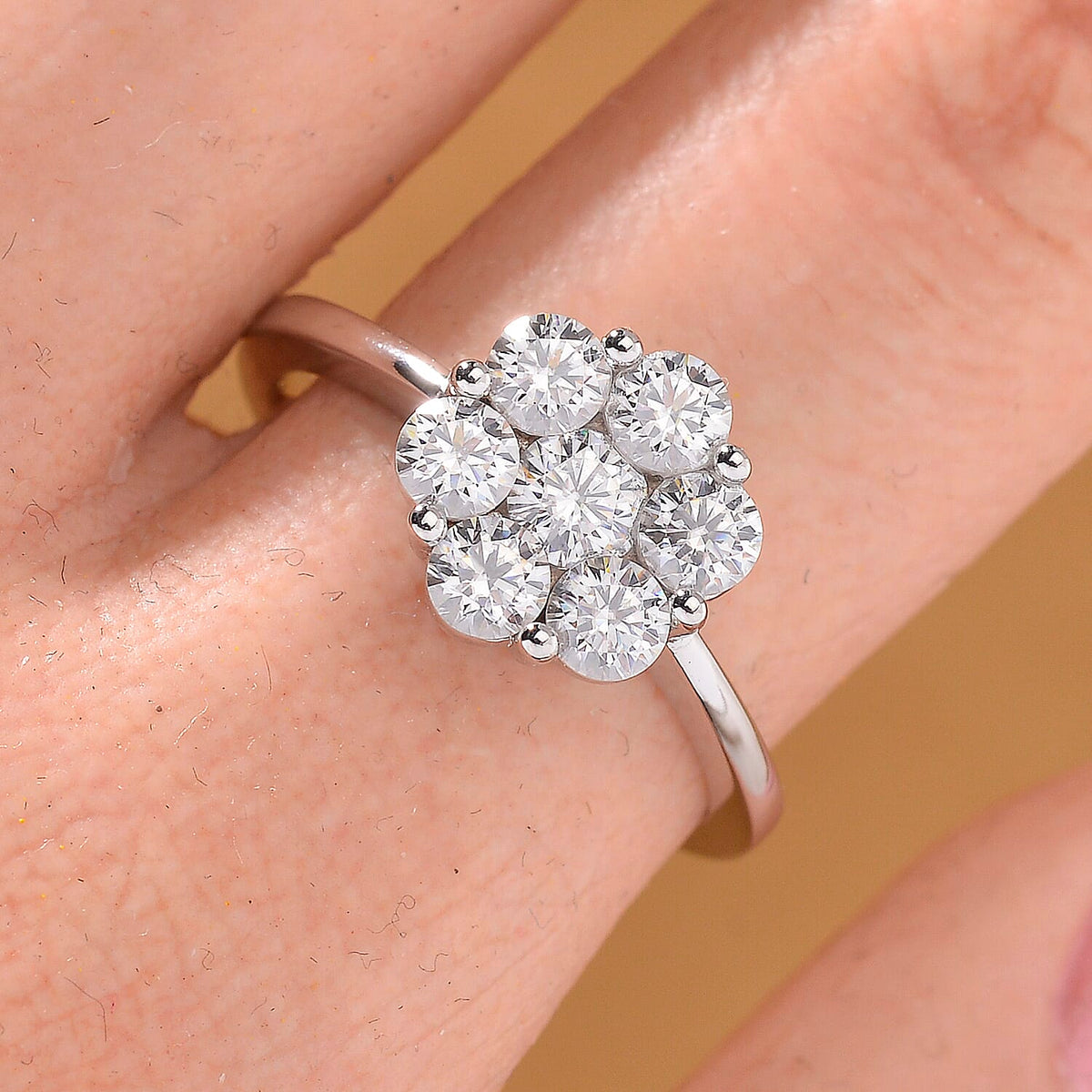 RADIANTA GRA Certified Moissanite D-VVS1 Ring in Rhodium Overlay Sterling Silver 1.27 Ct. 8085034 2