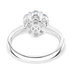 Premium Moissanite GRA Certified (VVS1-D) Ring in Rhodium Overlay Sterling Silver 1.30 Ct.