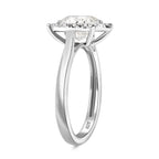 Moissanite Solitaire Ring in Rhodium Overlay Sterling Silver 2.21 Ct.