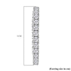 Moissanite Hoop Earrings in Platinum Overlay Sterling Silver 2.06 Ct.
