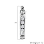 Moissanite Hoop Earrings in Platinum Overlay Sterling Silver 1.10 Ct.