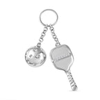 Moissanite  Keychain in Platinum Overlay Sterling Silver 0.07 ct  0.070  Ct.