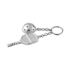 Moissanite  Keychain in Platinum Overlay Sterling Silver 0.07 ct  0.070  Ct.