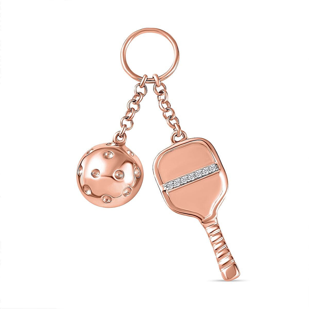 Moissanite  Keychain in Vermeil RG Sterling Silver 0.07 ct  0.070  Ct. 7704325 0