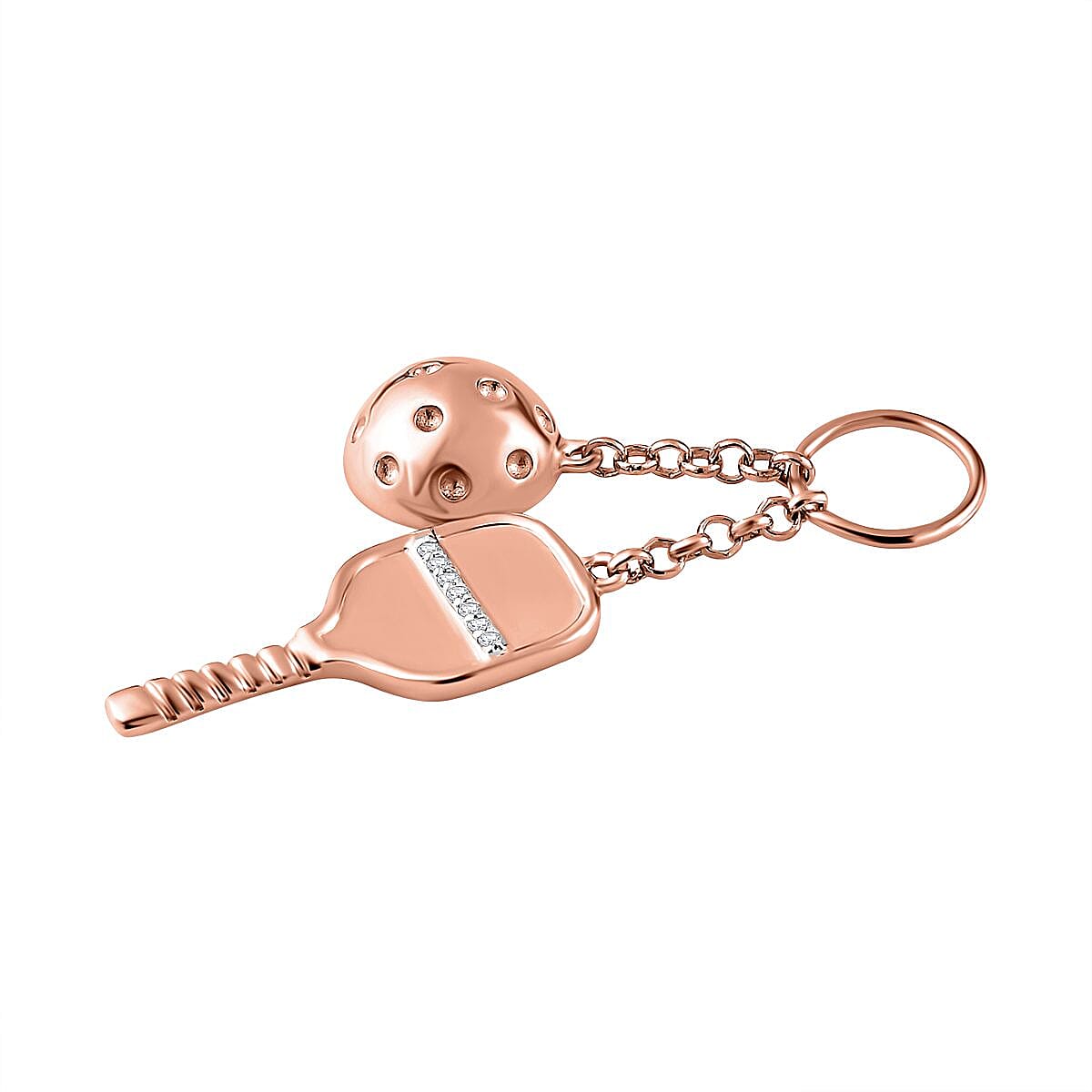 Moissanite  Keychain in Vermeil RG Sterling Silver 0.07 ct  0.070  Ct. 7704325 3