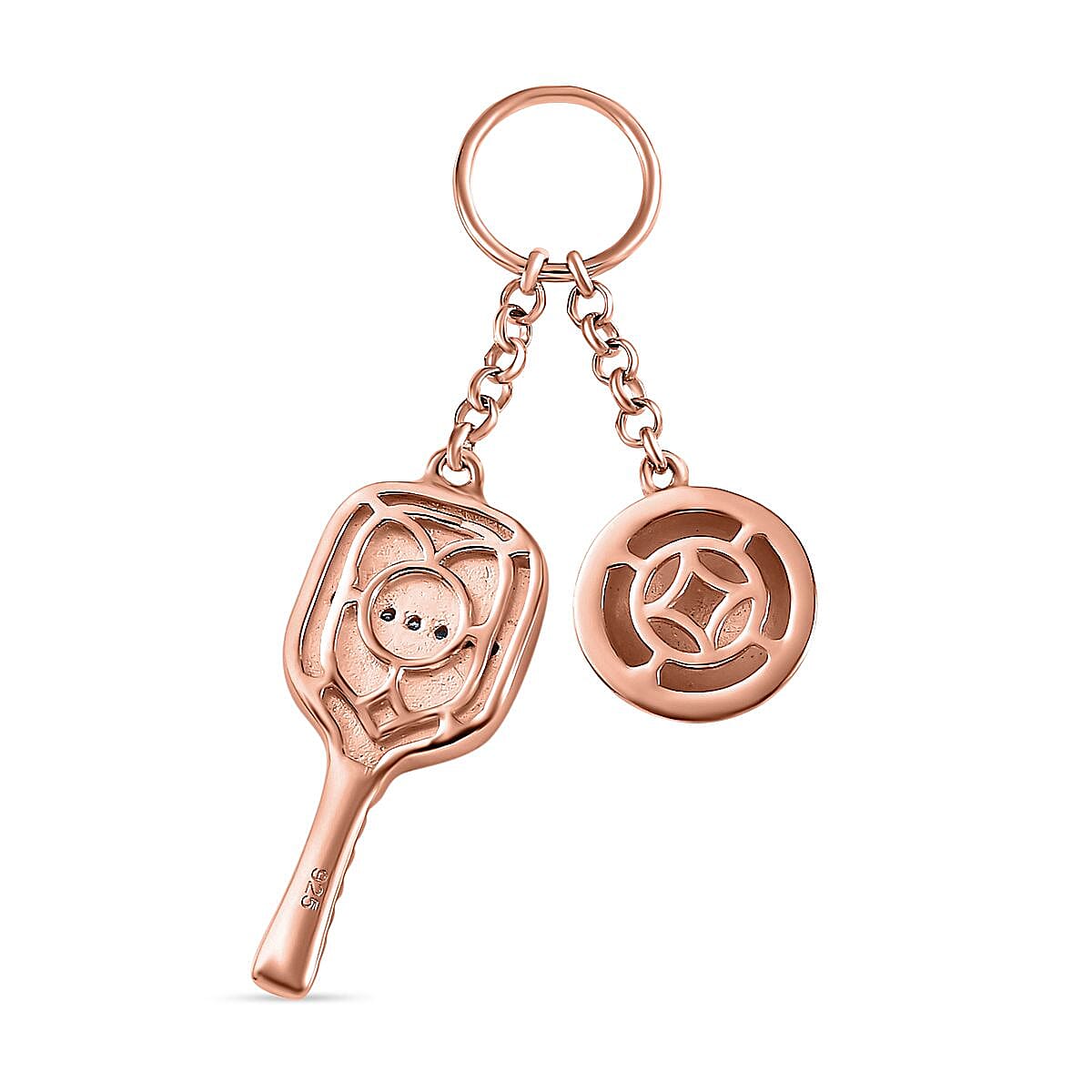 Moissanite  Keychain in Vermeil RG Sterling Silver 0.07 ct  0.070  Ct. 7704325 4