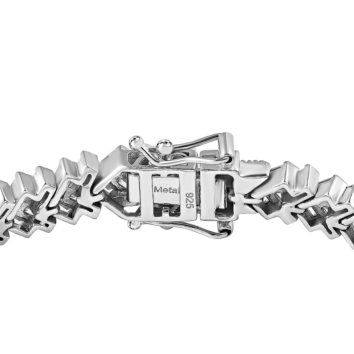 Moissanite Legacy Tennis Bracelet (Size - 7.5) in Platinum Overlay Sterling Silver 7.65 Ct, Silver Wt. 21.28 Gms. 7720698 5