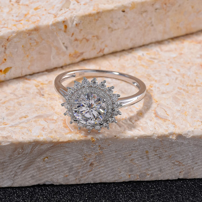 RADIANTA GRA Certified Moissanite D-VVS1 Ring in Rhodium Overlay Sterling Silver 2.31 Ct. 8044283 2
