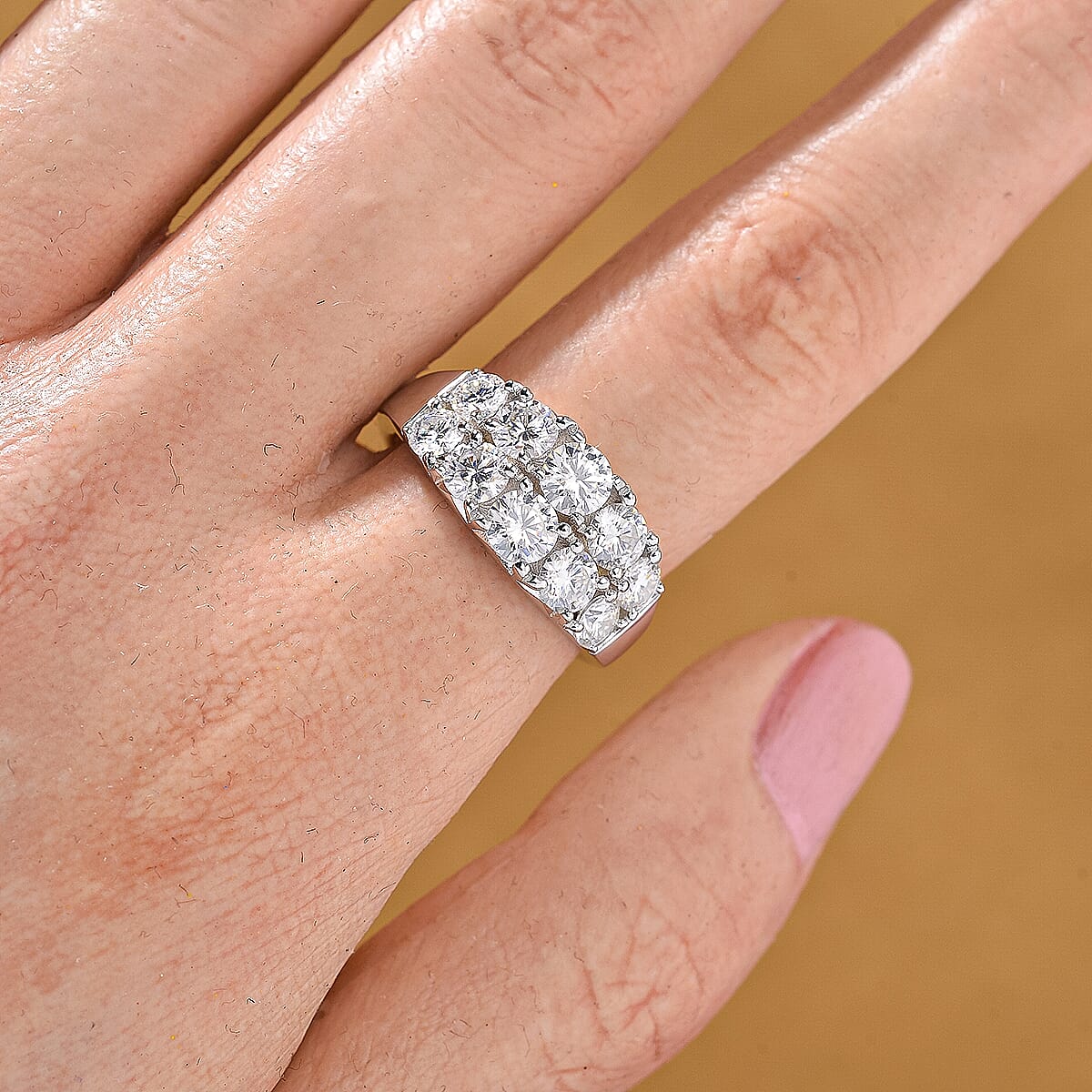 RADIANTA GRA Certified Moissanite D-VVS1 Ring in Rhodium Overlay Sterling Silver 2.36 Ct. 8085087 1