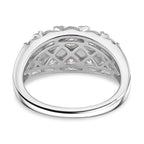 Moissanite GRA Certified (VVS1-D) Ring in Rhodium Overlay Sterling Silver 2.36 Ct.