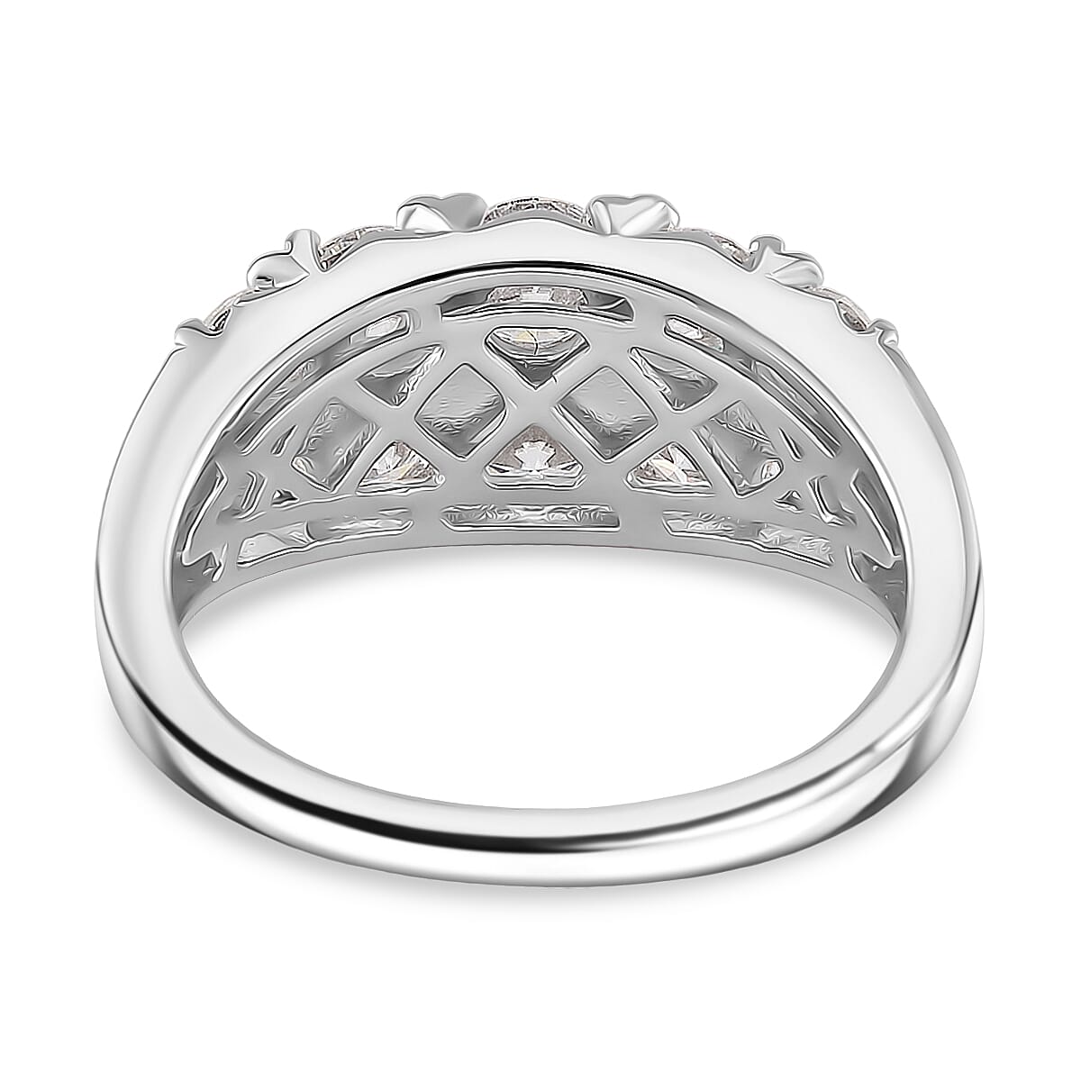 RADIANTA GRA Certified Moissanite D-VVS1 Ring in Rhodium Overlay Sterling Silver 2.36 Ct. 8085087 3