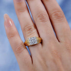 Moissanite Mens Ring in 18K Vermeil Yellow Gold Plated 0.54 Ct.