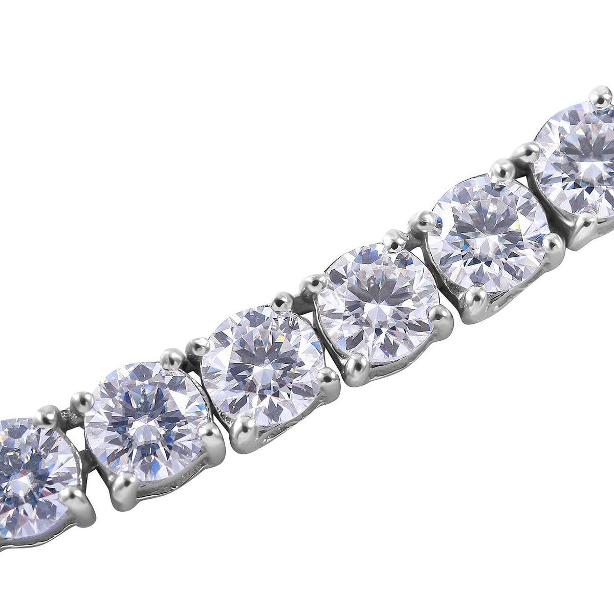 Moissanite Necklace (Size 20) in Rhodium Overlay Sterling Silver 24.20 Ct, Silver Wt. 21.00 Gms. 7637517 3