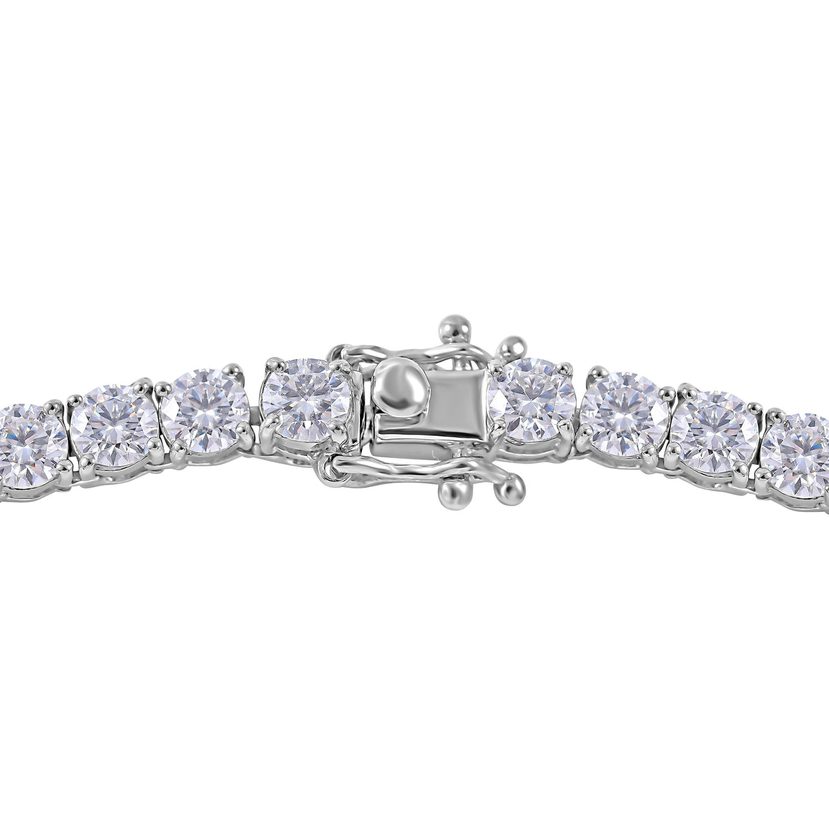 Moissanite Necklace (Size 20) in Rhodium Overlay Sterling Silver 24.20 Ct, Silver Wt. 21.00 Gms. 7637517 4