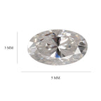 Moissanite Oval Shape Gemstone 0.2 Ct. - 5x3 mm
