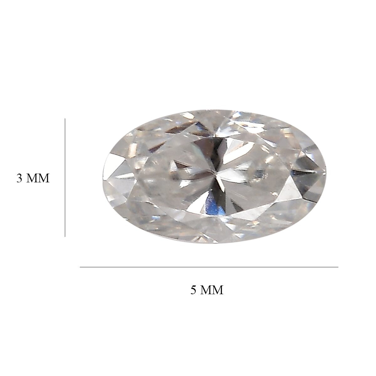 0.2 Ct. Moissanite Loose Gemstone in Oval Shape (5x3mm) 8062310 4