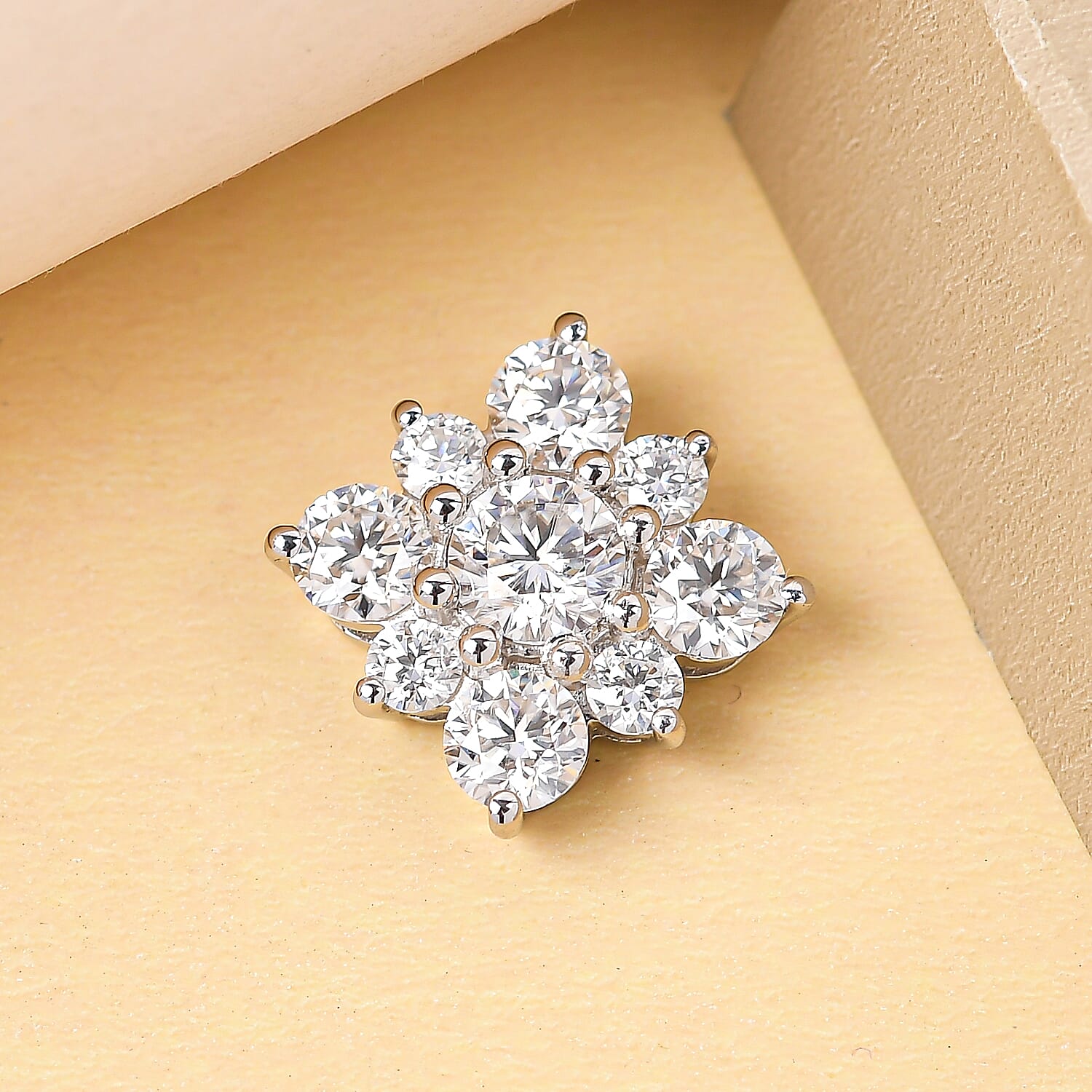 Moissanite Pendant in Platinum Overlay Sterling Silver 1.75 Ct. 8919303 3
