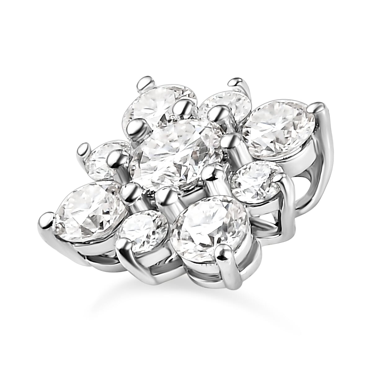 Moissanite Pendant in Platinum Overlay Sterling Silver 1.75 Ct. 8919303 4