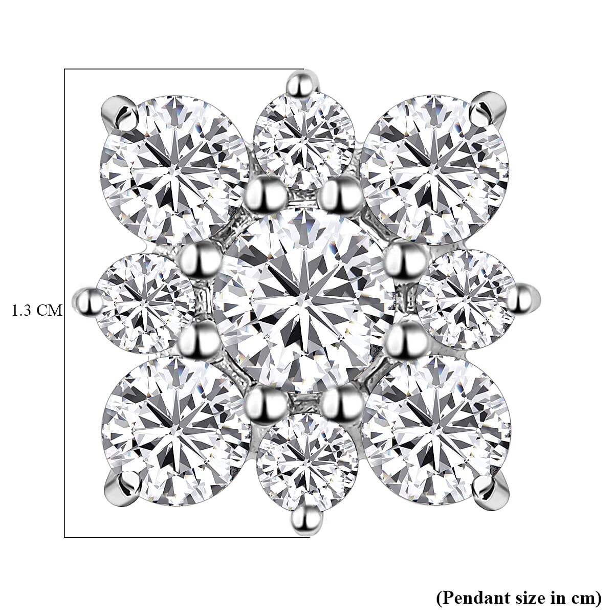Moissanite Pendant in Platinum Overlay Sterling Silver 1.75 Ct. 8919303 6