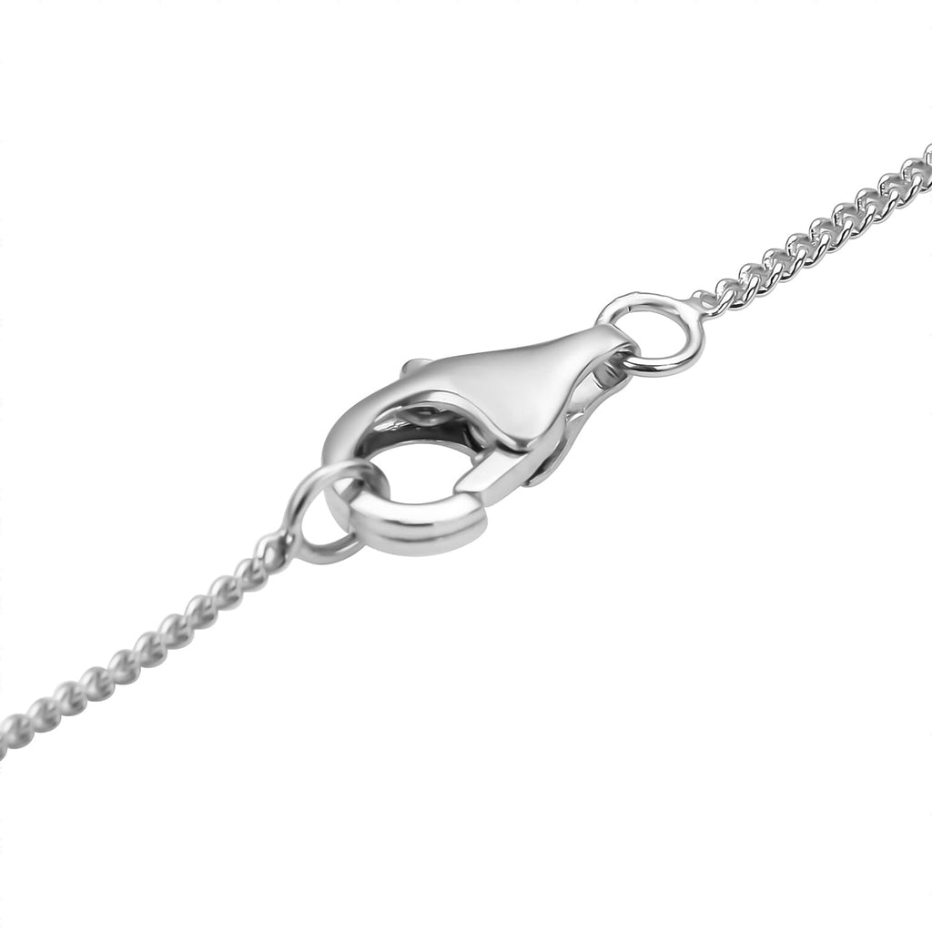 RADIANTA Premium D Colour VVS1 - GRA Certified D-VVS1 Moissanite Pendant with Chain (Size - 18) in Rhodium Overlay Sterling Silver.