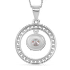 RADIANTA Moissanite - GRA Certified D-VVS1 Moissanite Pendant with Chain (Size - 18) in Rhodium Overlay Sterling Silver.