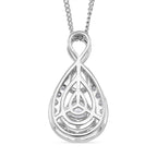 RADIANTA Premium Moissanite - GRA Certified (VVS1-D) Pendant with Chain (Size 18) in Rhodium Overlay Sterling Silver