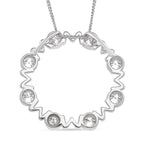 Premium Moissanite - GRA Certified (VVS1-D) Pendant with Chain (Size 18) in Rhodium Overlay Sterling Silver 1.60 Ct.