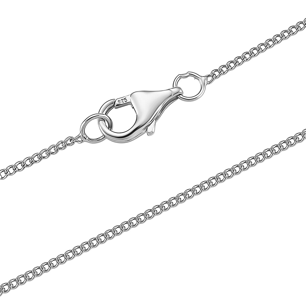 D'Joy RADIANTA GRA Certified Crescent Moon Moissanite Pendant with Chain (Size 18) in Rhodium Overlay Sterling Silver 4403461 5