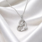 Moissanite Pendant with Chain (Size 18) in Rhodium Overlay Sterling Silver