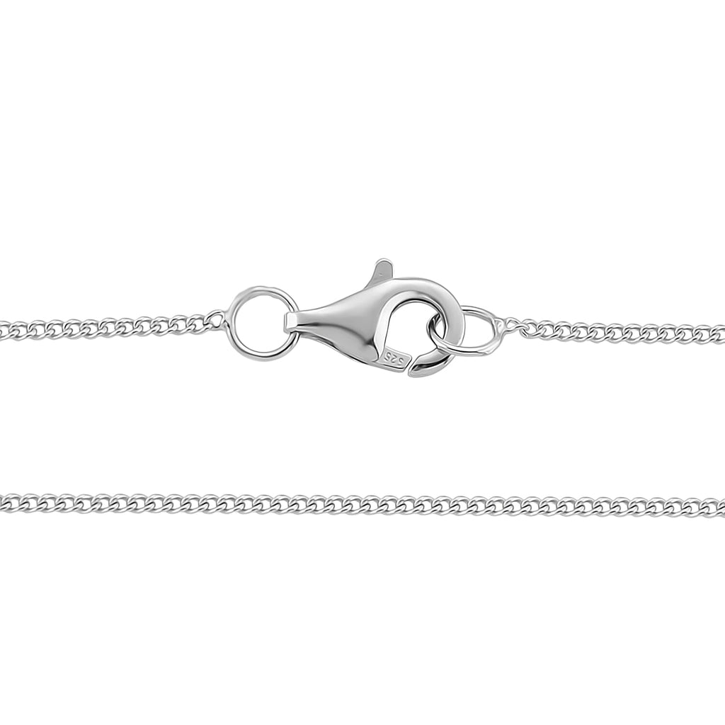 Moissanite Pendant with Chain (Size 18) in Rhodium Overlay Sterling Silver