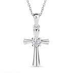 Moissanite Cross Pendant with Chain (Size 20)