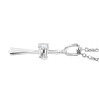 Moissanite Cross Pendant with Chain (Size 20)