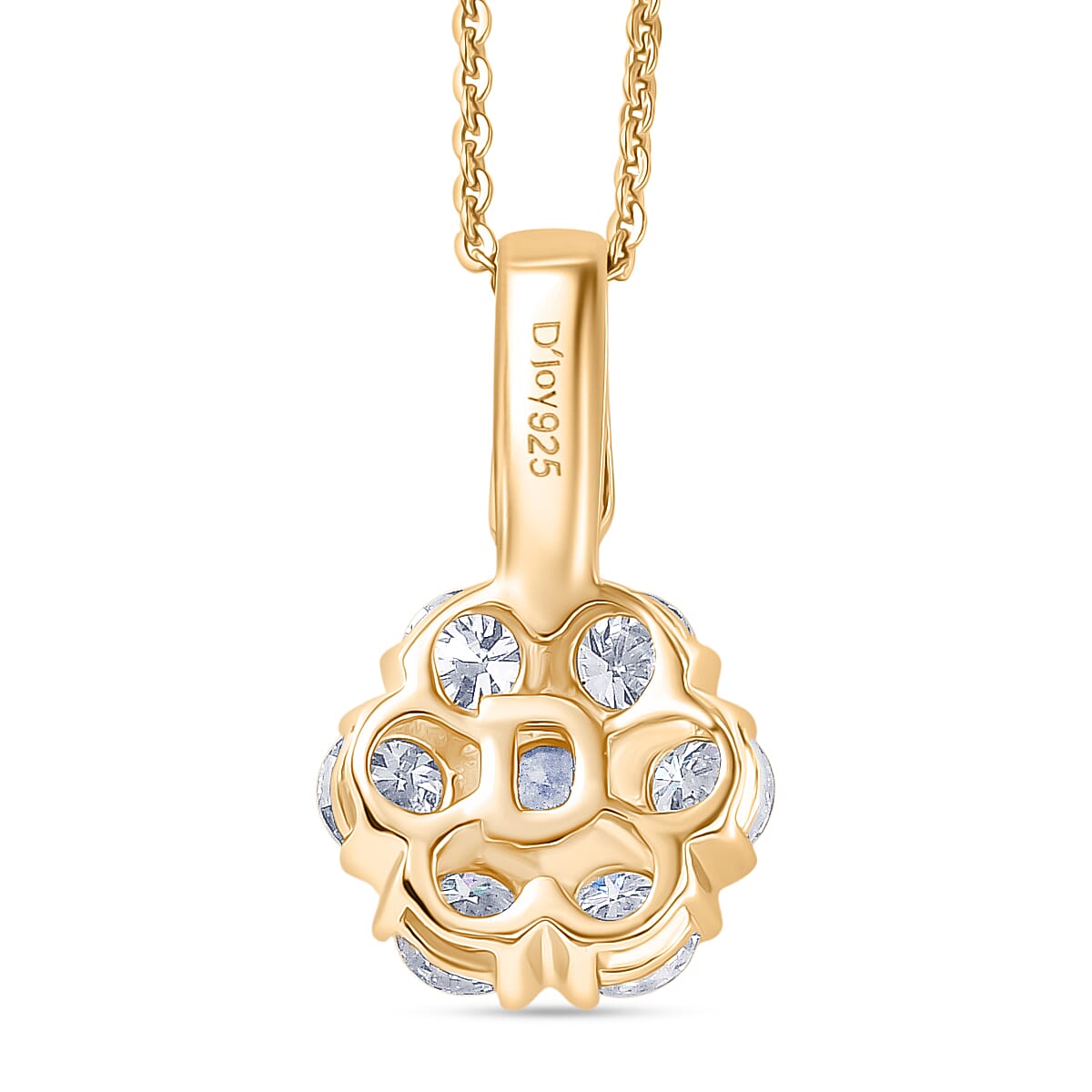 Moissanite Pendant with Chain (Size 20) in Yellow Gold Plated Sterling Silver 1.22 Ct. 4411469 5