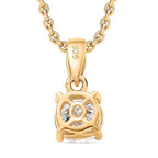 Moissanite Pendant with Chain (Size - 20) in 18K Vermeil Yellow Gold Plated Sterling Silver