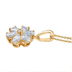 Moissanite Pendant with Chain (Size 20) in 18K YG Plating Sterling Silver 1.31 Ct.