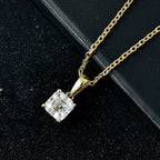 Moissanite Pendant with Chain (Size 20) in 18K YG Plating Sterling Silver  1.200  Ct.