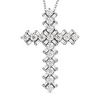 Moissanite Pendant with Chain (Size 20) in Platinum Overlay Sterling Silver 3.30 Ct