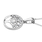 Moissanite Pendant with Chain (Size 20) in Platinum Overlay Sterling Silver