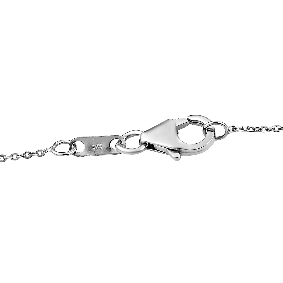 Moissanite Pendant with Chain (Size 20) in Platinum Overlay Sterling Silver, Silver Wt. 5.4 Gms 4211255 5