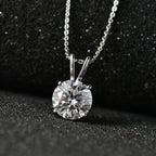 Moissanite Solitaire Pendant with Necklace (Size 20) in Platinum Overlay Sterling Silver 2.00 Ct.